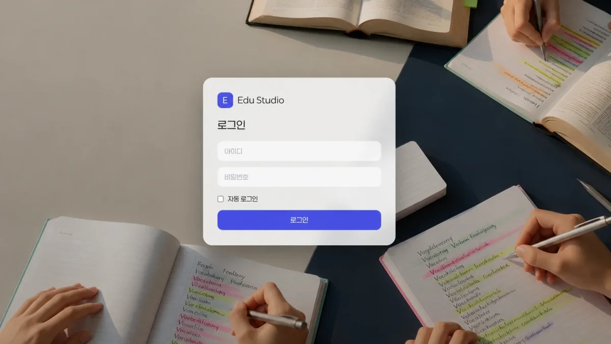 Education Studio 학습 플랫폼 화면